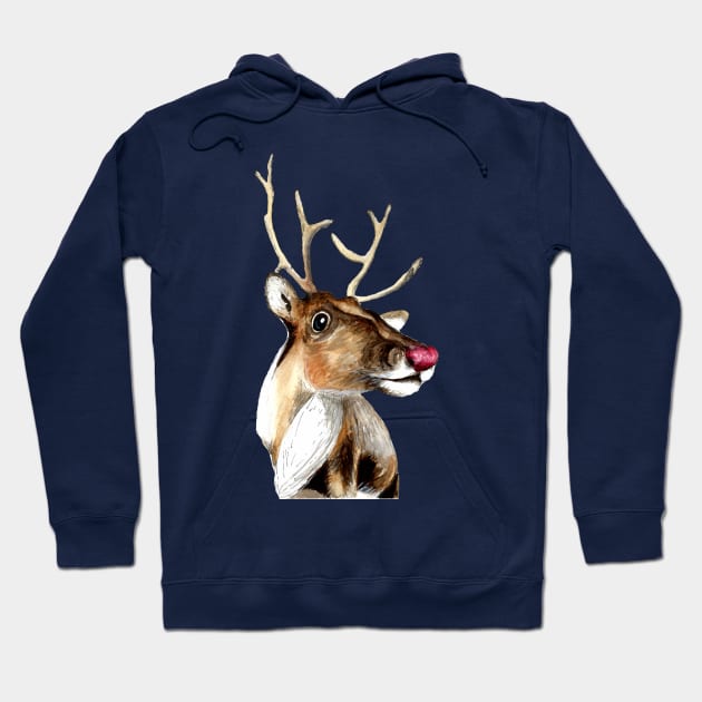 Rudolf the red nosed reindeer Hoodie by Bridgetdav